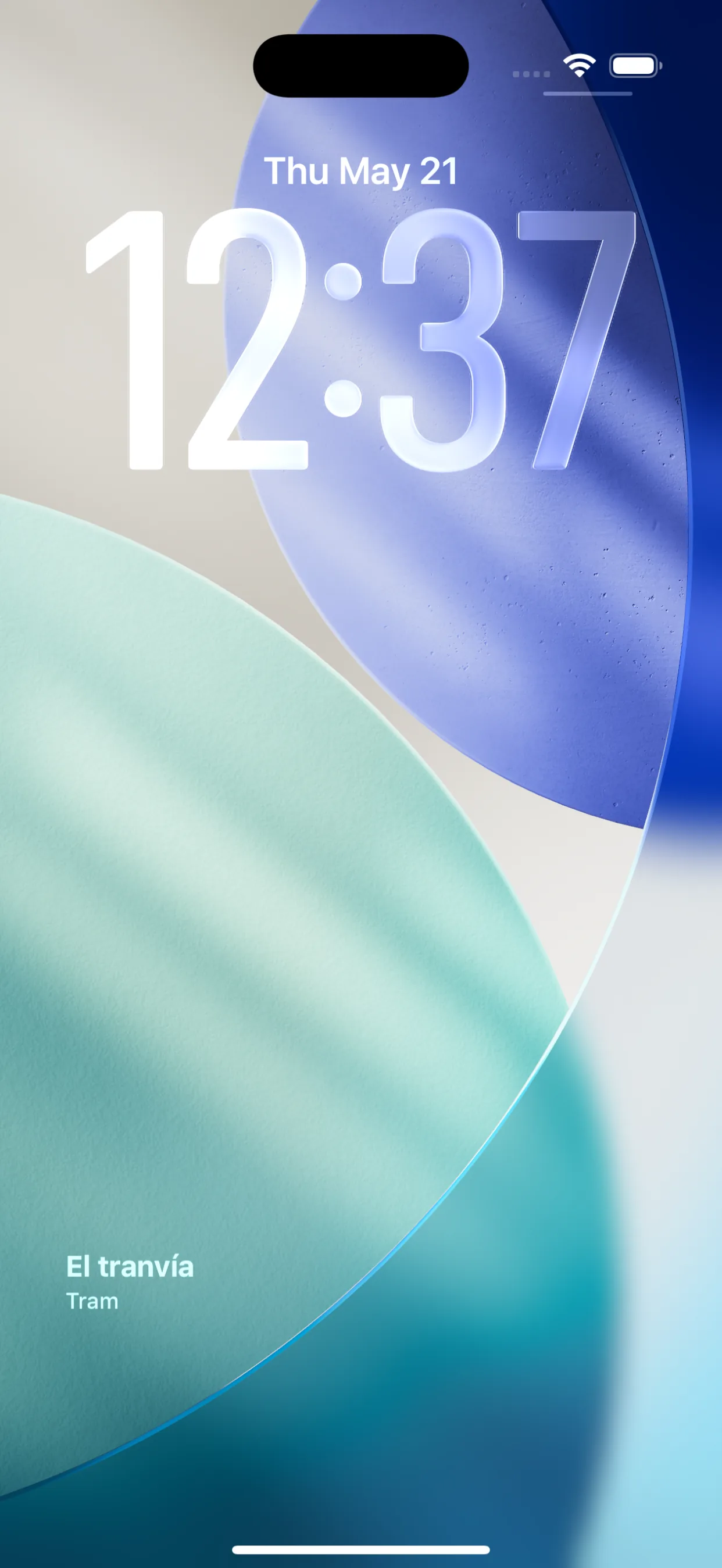 iOS lock screen with Wordify widget